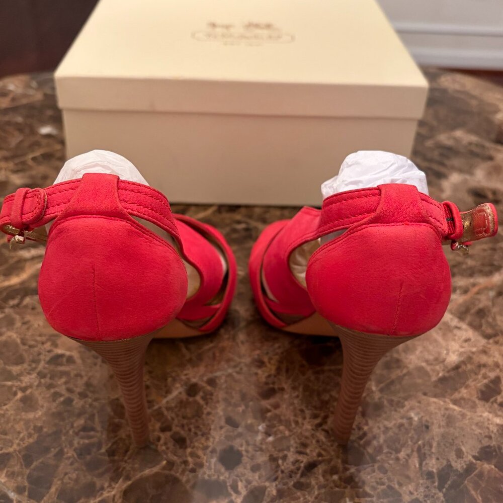 Coach Adelle Nubuck Blossom Colored Platform Heels (Size 5) - Picture 9 of 15